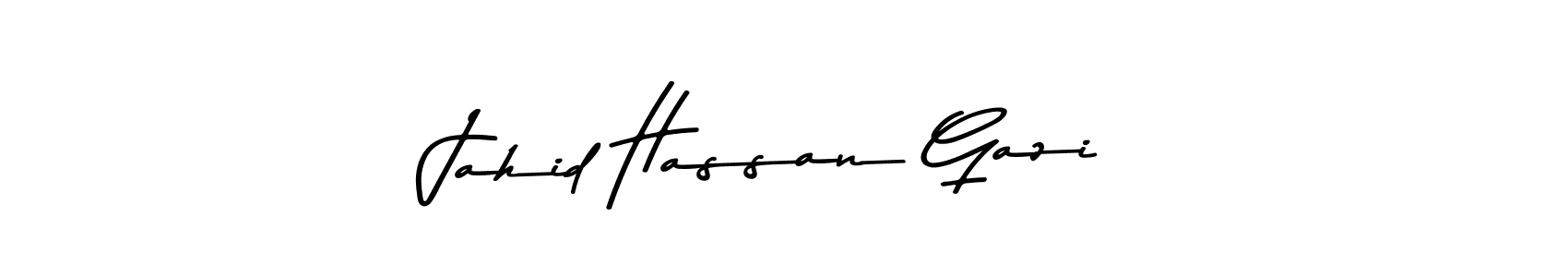 Create a beautiful signature design for name Jahid Hassan Gazi. With this signature (Asem Kandis PERSONAL USE) fonts, you can make a handwritten signature for free. Jahid Hassan Gazi signature style 9 images and pictures png