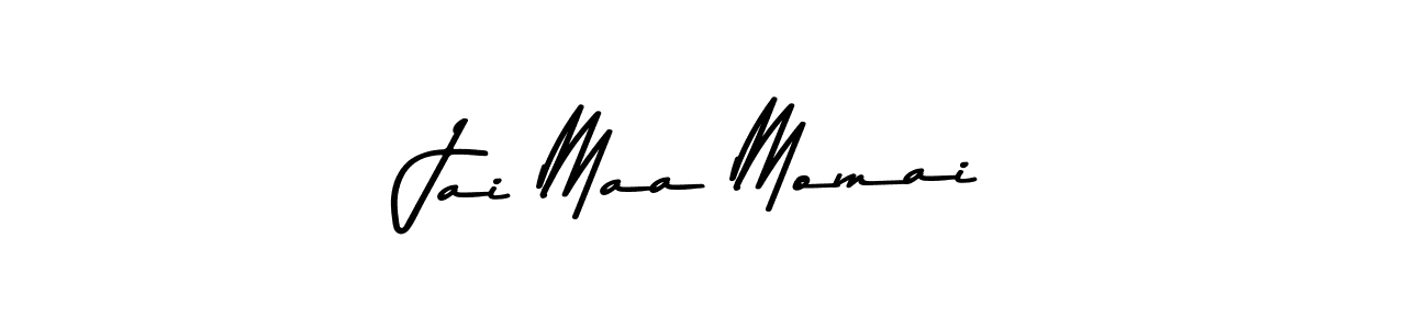 How to make Jai Maa Momai name signature. Use Asem Kandis PERSONAL USE style for creating short signs online. This is the latest handwritten sign. Jai Maa Momai signature style 9 images and pictures png
