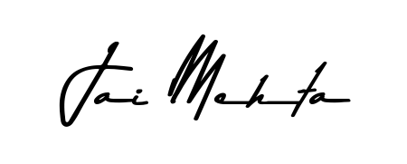 Looking for an artistic signature for Jai Mehta? The Asem Kandis PERSONAL USE calligraphy style gives a sophisticated flow suitable for business cards and emails. Jai Mehta signature style 9 images and pictures png