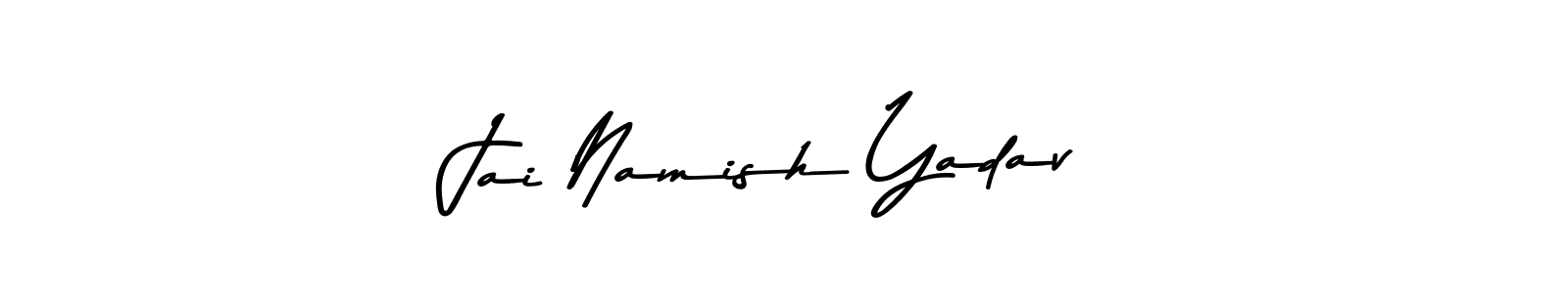 The best way (Asem Kandis PERSONAL USE) to make a short signature is to pick only two or three words in your name. The name Jai Namish Yadav include a total of six letters. For converting this name. Jai Namish Yadav signature style 9 images and pictures png