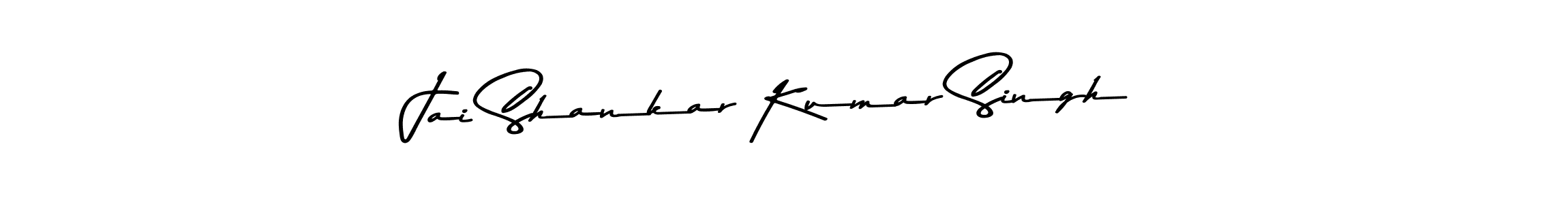 How to make Jai Shankar Kumar Singh name signature. Use Asem Kandis PERSONAL USE style for creating short signs online. This is the latest handwritten sign. Jai Shankar Kumar Singh signature style 9 images and pictures png