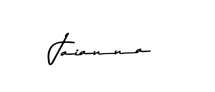 How to make Jaianna name signature. Use Asem Kandis PERSONAL USE style for creating short signs online. This is the latest handwritten sign. Jaianna signature style 9 images and pictures png