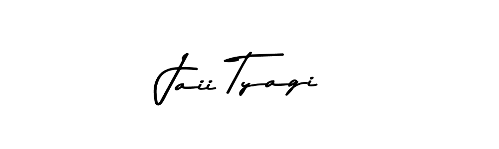 How to make Jaii Tyagi name signature. Use Asem Kandis PERSONAL USE style for creating short signs online. This is the latest handwritten sign. Jaii Tyagi signature style 9 images and pictures png