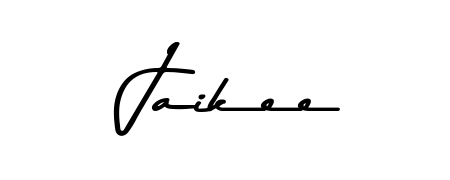 Make your name Jaikee memorable on every contract using Asem Kandis PERSONAL USE autograph style. Instant transparent background export available. Jaikee signature style 9 images and pictures png