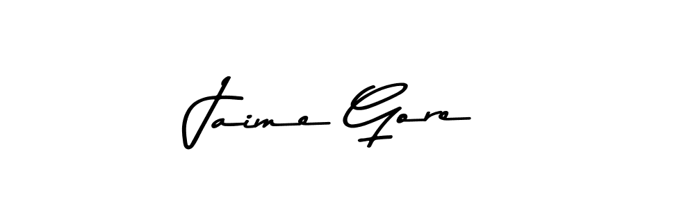 Design your own signature with our free online signature maker. With this signature software, you can create a handwritten (Asem Kandis PERSONAL USE) signature for name Jaime Gore. Jaime Gore signature style 9 images and pictures png