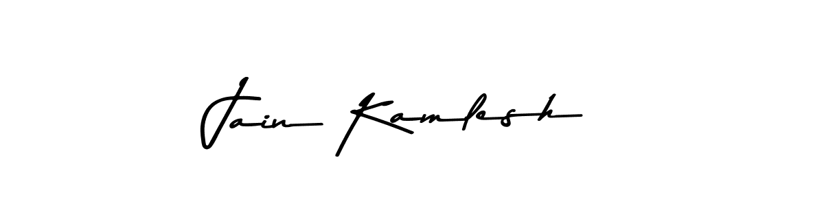 How to make Jain Kamlesh name signature. Use Asem Kandis PERSONAL USE style for creating short signs online. This is the latest handwritten sign. Jain Kamlesh signature style 9 images and pictures png