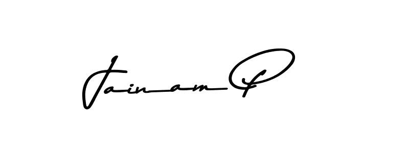 Jainam P stylish signature style. Best Handwritten Sign (Asem Kandis PERSONAL USE) for my name. Handwritten Signature Collection Ideas for my name Jainam P. Jainam P signature style 9 images and pictures png