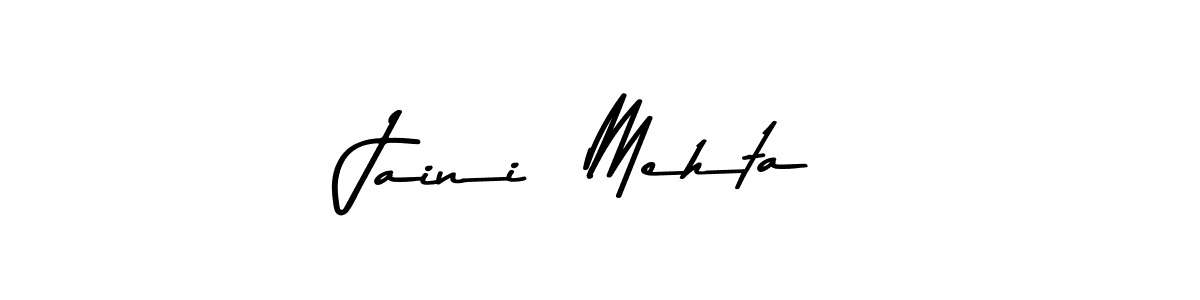 Use a signature maker to create a handwritten signature online. With this signature software, you can design (Asem Kandis PERSONAL USE) your own signature for name Jaini  Mehta. Jaini  Mehta signature style 9 images and pictures png