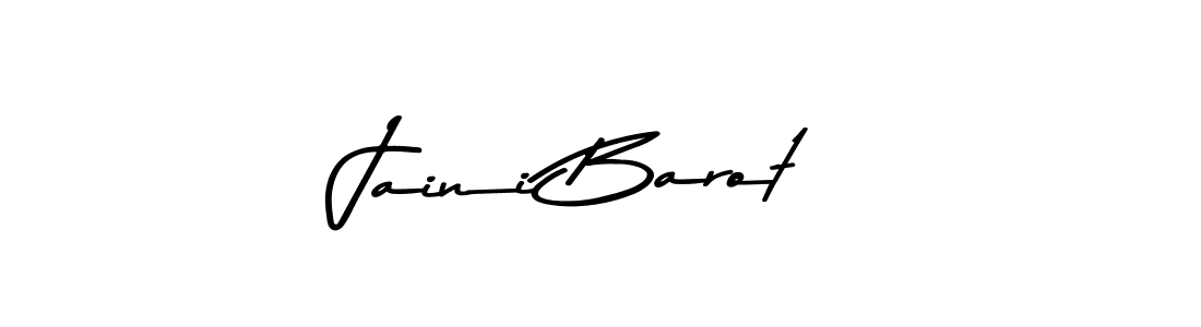 Create a beautiful signature design for name Jaini Barot. With this signature (Asem Kandis PERSONAL USE) fonts, you can make a handwritten signature for free. Jaini Barot signature style 9 images and pictures png