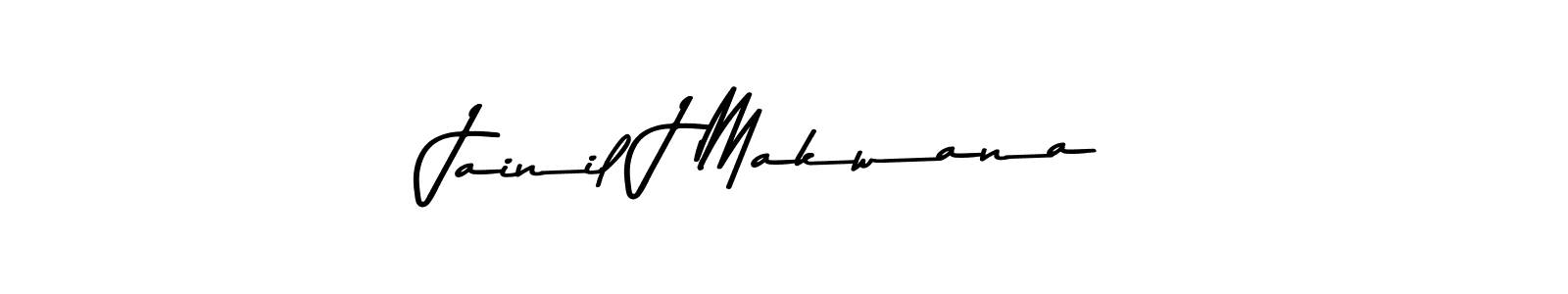 The best way (Asem Kandis PERSONAL USE) to make a short signature is to pick only two or three words in your name. The name Jainil J Makwana include a total of six letters. For converting this name. Jainil J Makwana signature style 9 images and pictures png