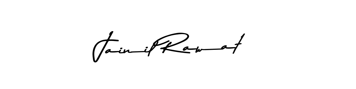 How to make Jainil Rawat name signature. Use Asem Kandis PERSONAL USE style for creating short signs online. This is the latest handwritten sign. Jainil Rawat signature style 9 images and pictures png