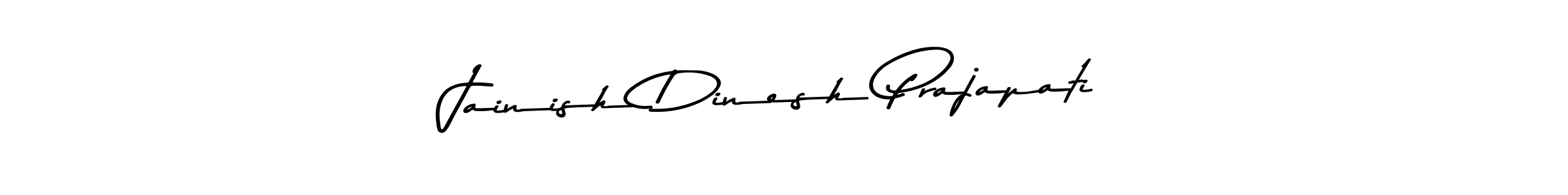 Make a beautiful signature design for name Jainish Dinesh Prajapati. With this signature (Asem Kandis PERSONAL USE) style, you can create a handwritten signature for free. Jainish Dinesh Prajapati signature style 9 images and pictures png