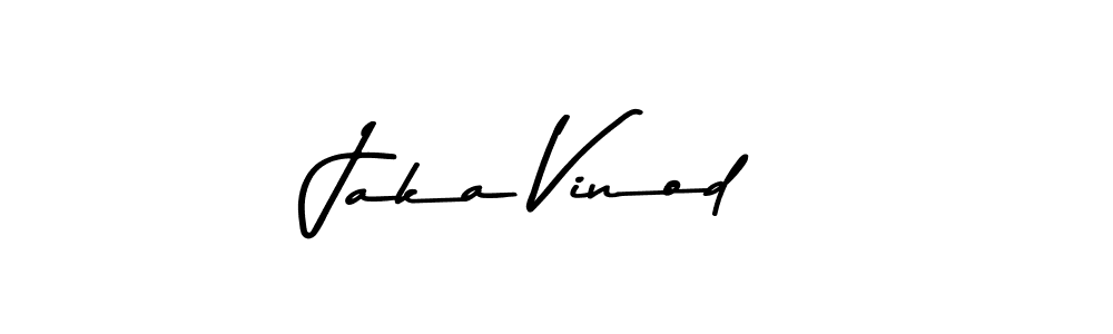 How to make Jaka Vinod name signature. Use Asem Kandis PERSONAL USE style for creating short signs online. This is the latest handwritten sign. Jaka Vinod signature style 9 images and pictures png