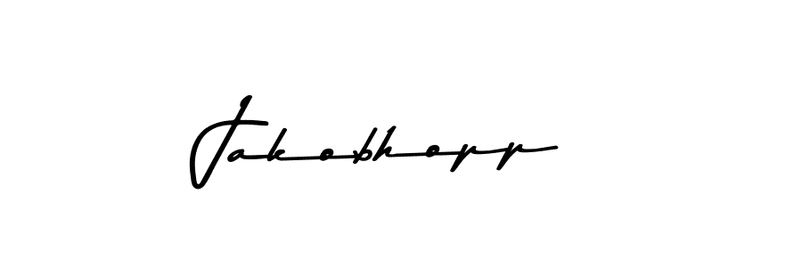 Make a beautiful signature design for name Jakobhopp. With this signature (Asem Kandis PERSONAL USE) style, you can create a handwritten signature for free. Jakobhopp signature style 9 images and pictures png