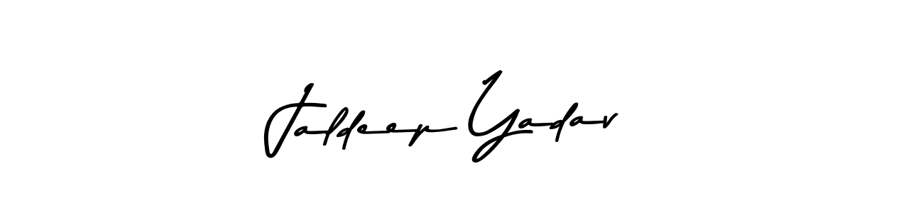 Create a beautiful signature design for name Jaldeep Yadav. With this signature (Asem Kandis PERSONAL USE) fonts, you can make a handwritten signature for free. Jaldeep Yadav signature style 9 images and pictures png