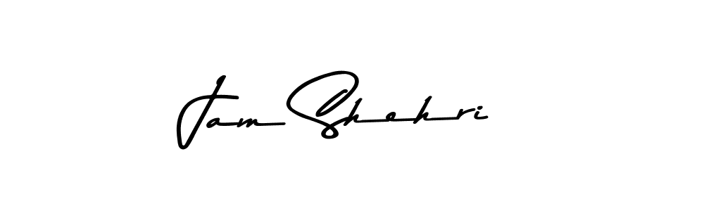 This is the best signature style for the Jam Shehri name. Also you like these signature font (Asem Kandis PERSONAL USE). Mix name signature. Jam Shehri signature style 9 images and pictures png