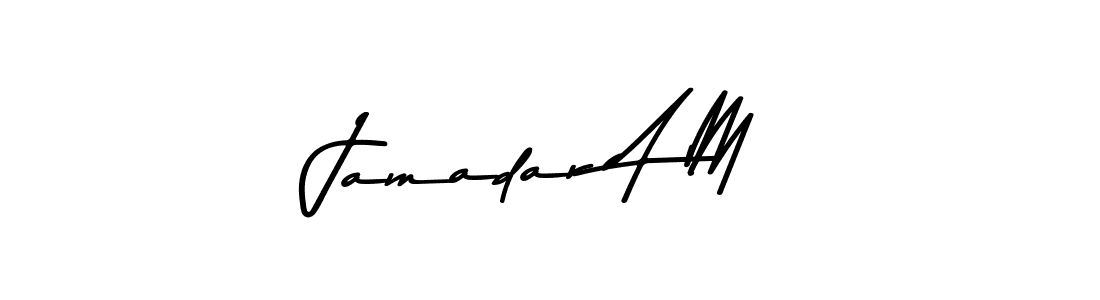 The best way (Asem Kandis PERSONAL USE) to make a short signature is to pick only two or three words in your name. The name Jamadar A M include a total of six letters. For converting this name. Jamadar A M signature style 9 images and pictures png