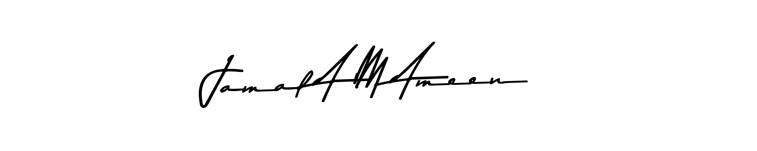 Also You can easily find your signature by using the search form. We will create Jamal A M Ameen name handwritten signature images for you free of cost using Asem Kandis PERSONAL USE sign style. Jamal A M Ameen signature style 9 images and pictures png