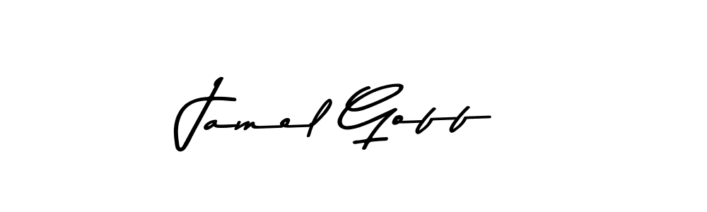 How to make Jamel Goff name signature. Use Asem Kandis PERSONAL USE style for creating short signs online. This is the latest handwritten sign. Jamel Goff signature style 9 images and pictures png