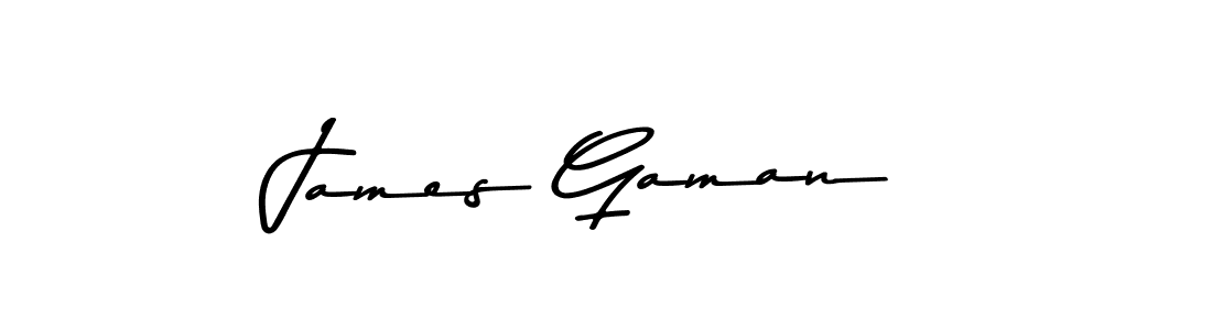 Make a beautiful signature design for name James Gaman. With this signature (Asem Kandis PERSONAL USE) style, you can create a handwritten signature for free. James Gaman signature style 9 images and pictures png