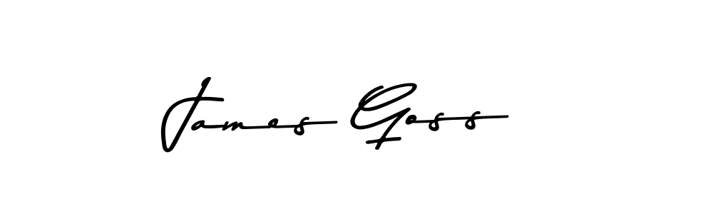 Design your own signature with our free online signature maker. With this signature software, you can create a handwritten (Asem Kandis PERSONAL USE) signature for name James Goss. James Goss signature style 9 images and pictures png