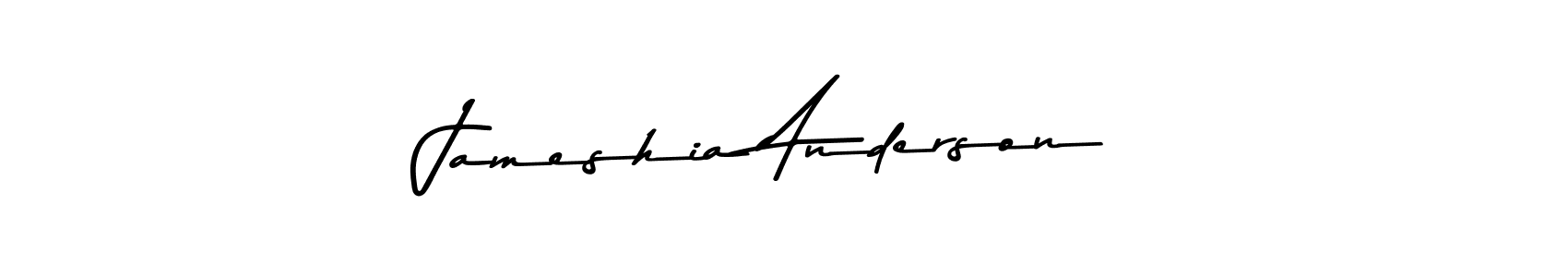 Create a beautiful signature design for name Jameshia Anderson. With this signature (Asem Kandis PERSONAL USE) fonts, you can make a handwritten signature for free. Jameshia Anderson signature style 9 images and pictures png