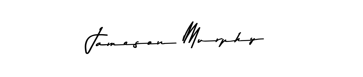 How to make Jameson Murphy name signature. Use Asem Kandis PERSONAL USE style for creating short signs online. This is the latest handwritten sign. Jameson Murphy signature style 9 images and pictures png