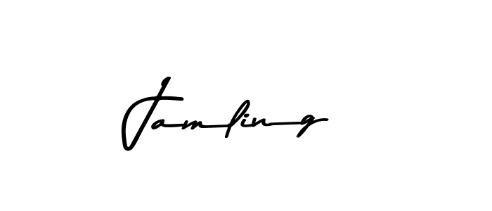 Use a signature maker to create a handwritten signature online. With this signature software, you can design (Asem Kandis PERSONAL USE) your own signature for name Jamling. Jamling signature style 9 images and pictures png