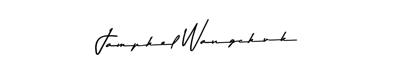 Create a beautiful signature design for name Jamphel Wangchuk. With this signature (Asem Kandis PERSONAL USE) fonts, you can make a handwritten signature for free. Jamphel Wangchuk signature style 9 images and pictures png