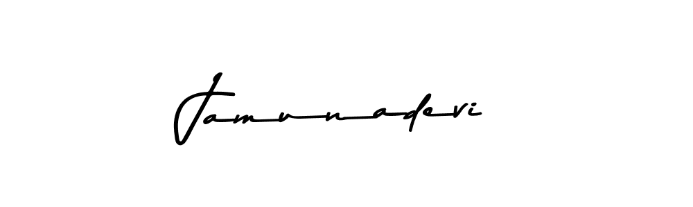 Design your own signature with our free online signature maker. With this signature software, you can create a handwritten (Asem Kandis PERSONAL USE) signature for name Jamunadevi. Jamunadevi signature style 9 images and pictures png