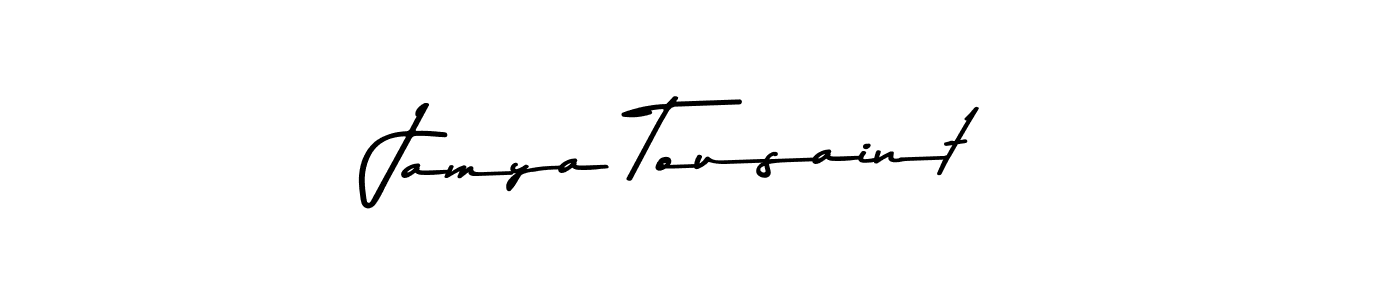 Jamya Tousaint stylish signature style. Best Handwritten Sign (Asem Kandis PERSONAL USE) for my name. Handwritten Signature Collection Ideas for my name Jamya Tousaint. Jamya Tousaint signature style 9 images and pictures png