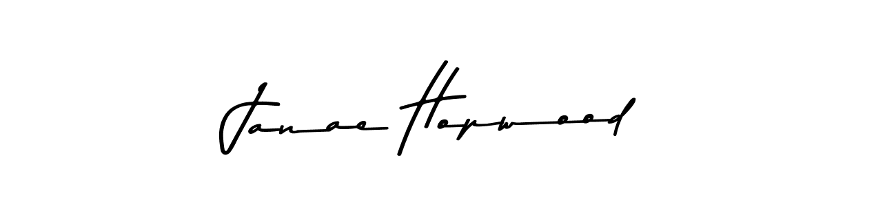 How to make Janae Hopwood name signature. Use Asem Kandis PERSONAL USE style for creating short signs online. This is the latest handwritten sign. Janae Hopwood signature style 9 images and pictures png