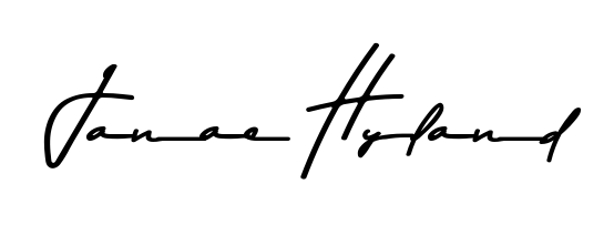 A modern signature idea for name Janae Hyland using Asem Kandis PERSONAL USE font. Clean strokes and elegant curves make it stand out instantly. Janae Hyland signature style 9 images and pictures png