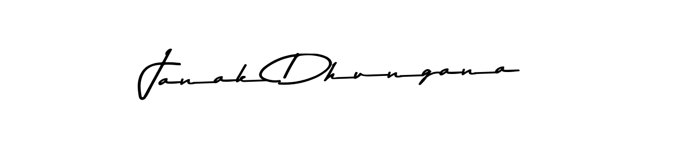 How to make Janak Dhungana name signature. Use Asem Kandis PERSONAL USE style for creating short signs online. This is the latest handwritten sign. Janak Dhungana signature style 9 images and pictures png