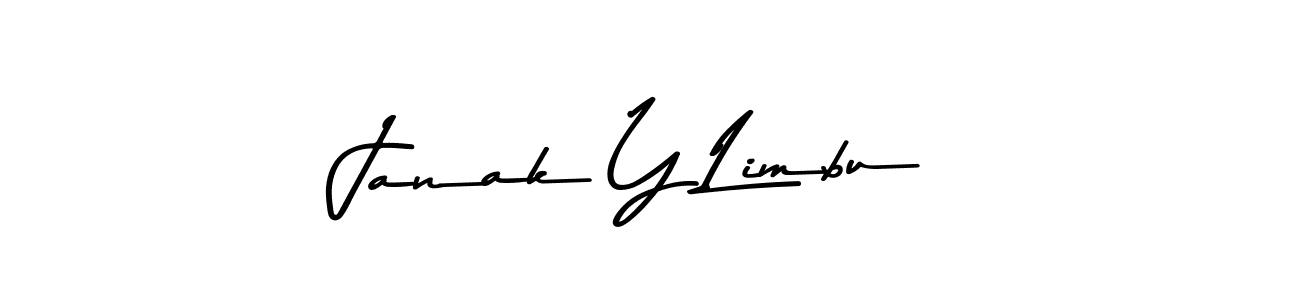 Create a beautiful signature design for name Janak Y Limbu. With this signature (Asem Kandis PERSONAL USE) fonts, you can make a handwritten signature for free. Janak Y Limbu signature style 9 images and pictures png