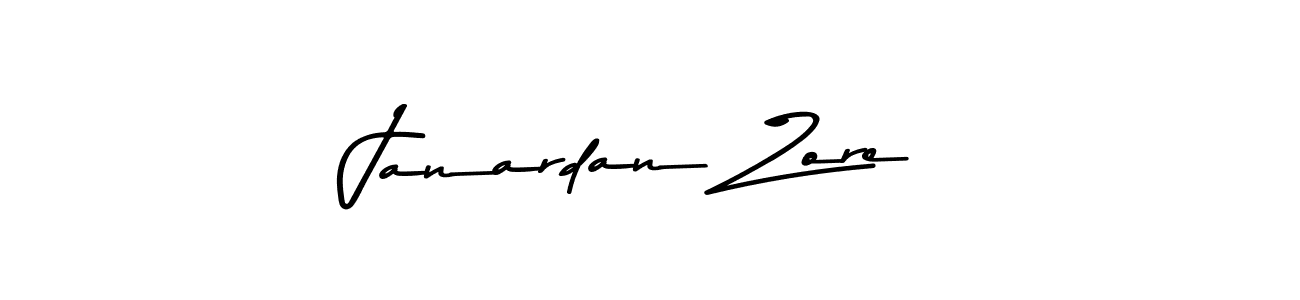 How to make Janardan Zore name signature. Use Asem Kandis PERSONAL USE style for creating short signs online. This is the latest handwritten sign. Janardan Zore signature style 9 images and pictures png