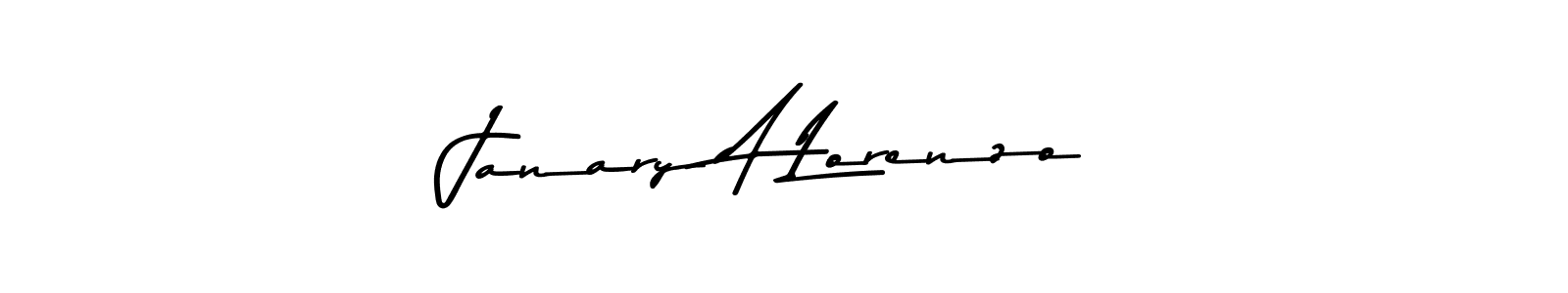 Janary A Lorenzo stylish signature style. Best Handwritten Sign (Asem Kandis PERSONAL USE) for my name. Handwritten Signature Collection Ideas for my name Janary A Lorenzo. Janary A Lorenzo signature style 9 images and pictures png