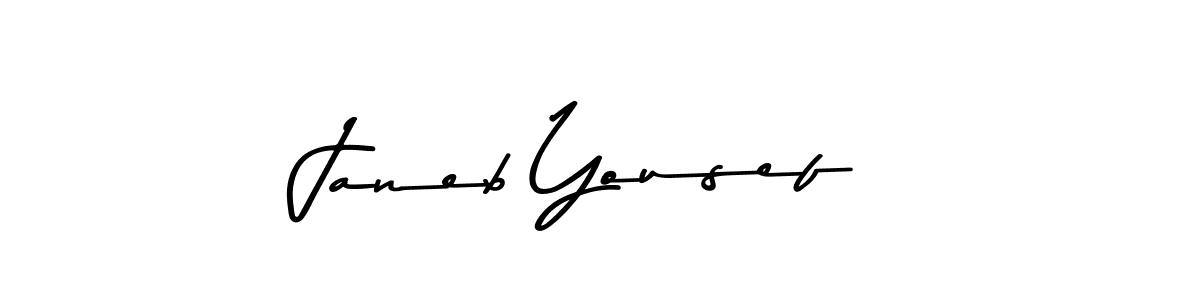 Make a beautiful signature design for name Janeb Yousef. With this signature (Asem Kandis PERSONAL USE) style, you can create a handwritten signature for free. Janeb Yousef signature style 9 images and pictures png