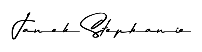 Style your name Janek Stephanie with confidence using Asem Kandis PERSONAL USE signature design. Simple, elegant, and ready for immediate document use. Janek Stephanie signature style 9 images and pictures png
