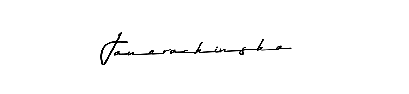 How to make Janerachinska name signature. Use Asem Kandis PERSONAL USE style for creating short signs online. This is the latest handwritten sign. Janerachinska signature style 9 images and pictures png