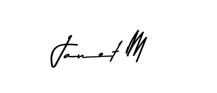 Create a beautiful signature design for name Janet M. With this signature (Asem Kandis PERSONAL USE) fonts, you can make a handwritten signature for free. Janet M signature style 9 images and pictures png