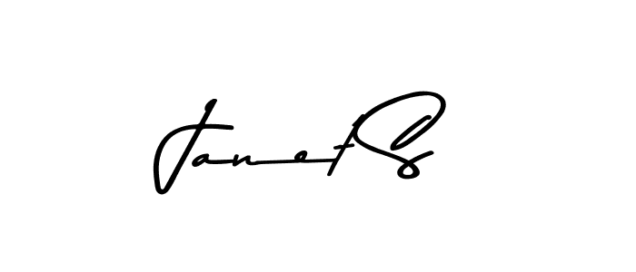 You should practise on your own different ways (Asem Kandis PERSONAL USE) to write your name (Janet S) in signature. don't let someone else do it for you. Janet S signature style 9 images and pictures png