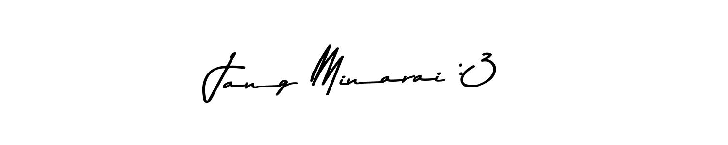 Design your own signature with our free online signature maker. With this signature software, you can create a handwritten (Asem Kandis PERSONAL USE) signature for name Jang Minarai :3. Jang Minarai :3 signature style 9 images and pictures png