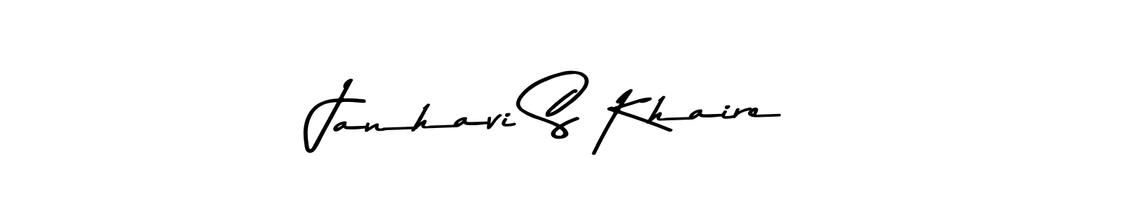 How to make Janhavi S Khaire name signature. Use Asem Kandis PERSONAL USE style for creating short signs online. This is the latest handwritten sign. Janhavi S Khaire signature style 9 images and pictures png