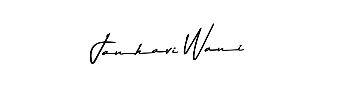 Design your own signature with our free online signature maker. With this signature software, you can create a handwritten (Asem Kandis PERSONAL USE) signature for name Janhavi Wani. Janhavi Wani signature style 9 images and pictures png