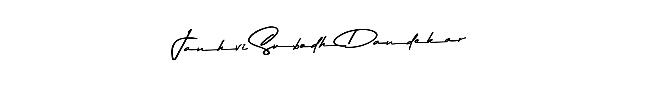 Make a beautiful signature design for name Janhvi Subodh Dandekar. With this signature (Asem Kandis PERSONAL USE) style, you can create a handwritten signature for free. Janhvi Subodh Dandekar signature style 9 images and pictures png