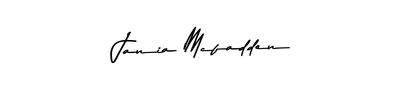 Make a beautiful signature design for name Jania Mcfadden. With this signature (Asem Kandis PERSONAL USE) style, you can create a handwritten signature for free. Jania Mcfadden signature style 9 images and pictures png
