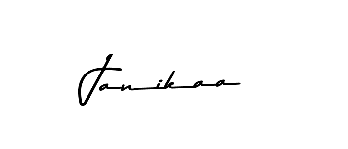 How to make Janikaa name signature. Use Asem Kandis PERSONAL USE style for creating short signs online. This is the latest handwritten sign. Janikaa signature style 9 images and pictures png