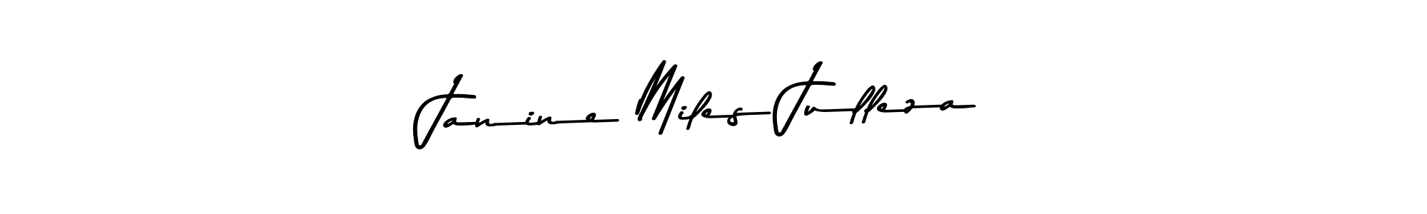 How to make Janine Miles Julleza name signature. Use Asem Kandis PERSONAL USE style for creating short signs online. This is the latest handwritten sign. Janine Miles Julleza signature style 9 images and pictures png