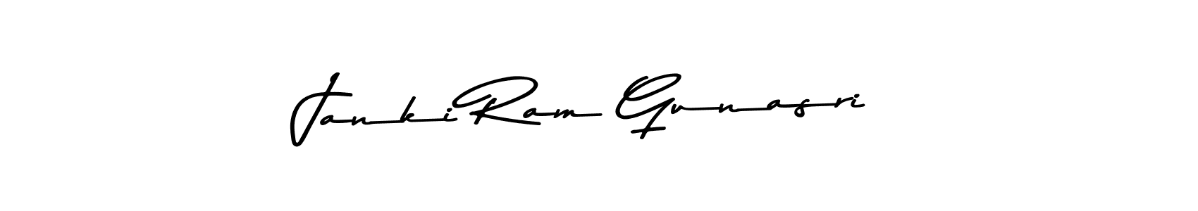 Create a beautiful signature design for name Janki Ram Gunasri. With this signature (Asem Kandis PERSONAL USE) fonts, you can make a handwritten signature for free. Janki Ram Gunasri signature style 9 images and pictures png